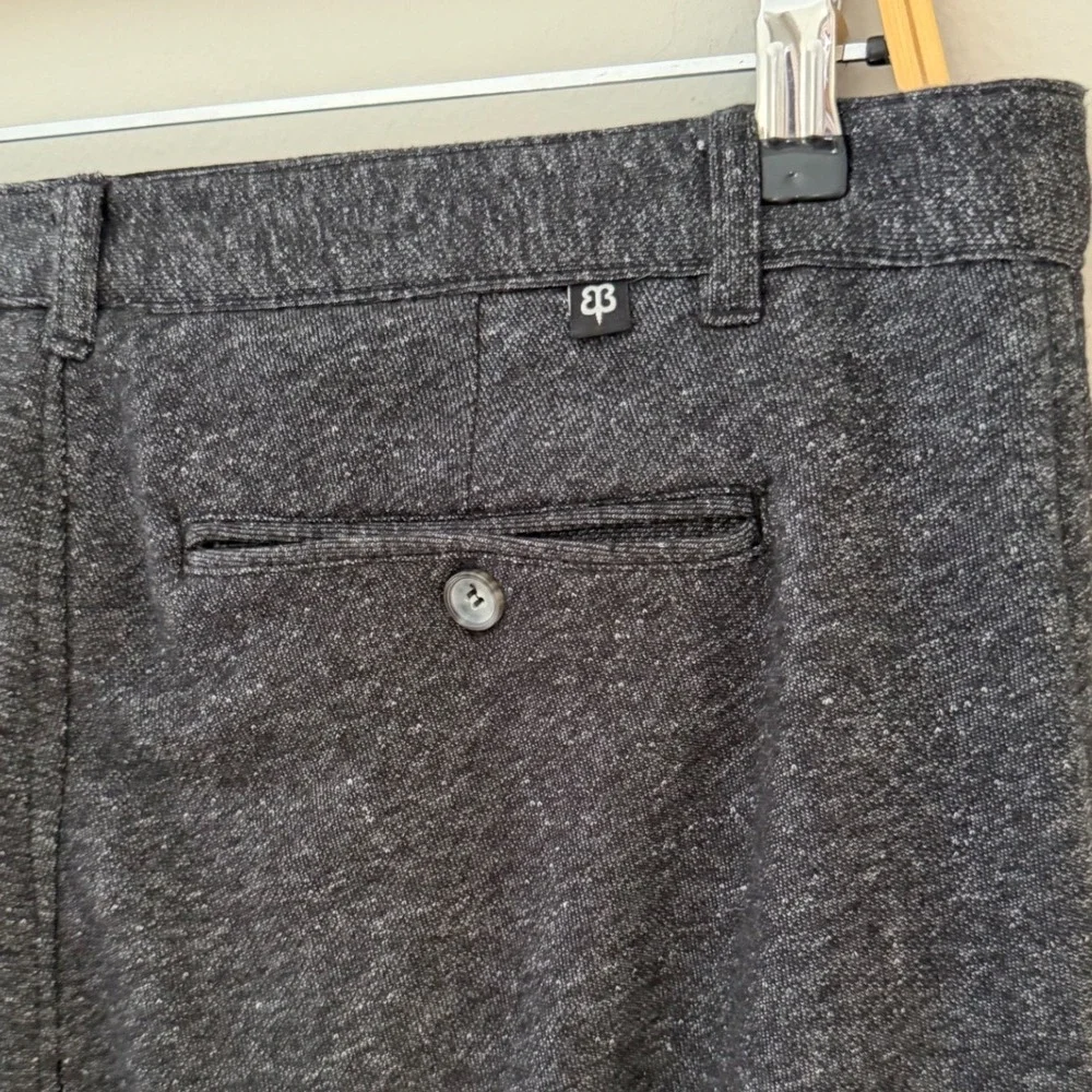 Betabrand Dress Pant Sweatpants Charcoal Heather Gray Straight Leg 34X32‎